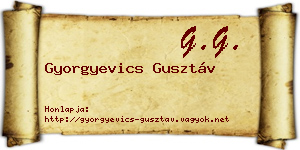 Gyorgyevics Gusztáv névjegykártya