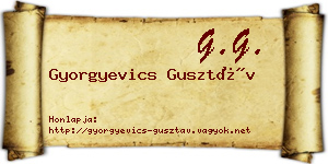 Gyorgyevics Gusztáv névjegykártya