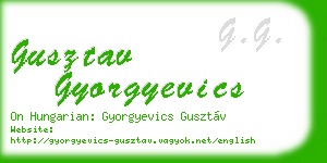 gusztav gyorgyevics business card